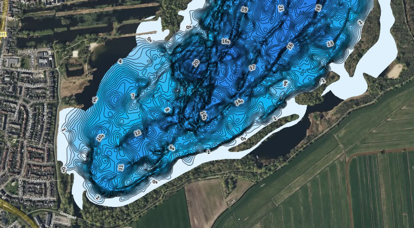 Blijkpolder dieptekaart