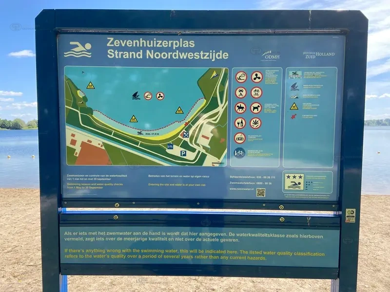 Zevenhuizerplas strand noordwest zijde instap