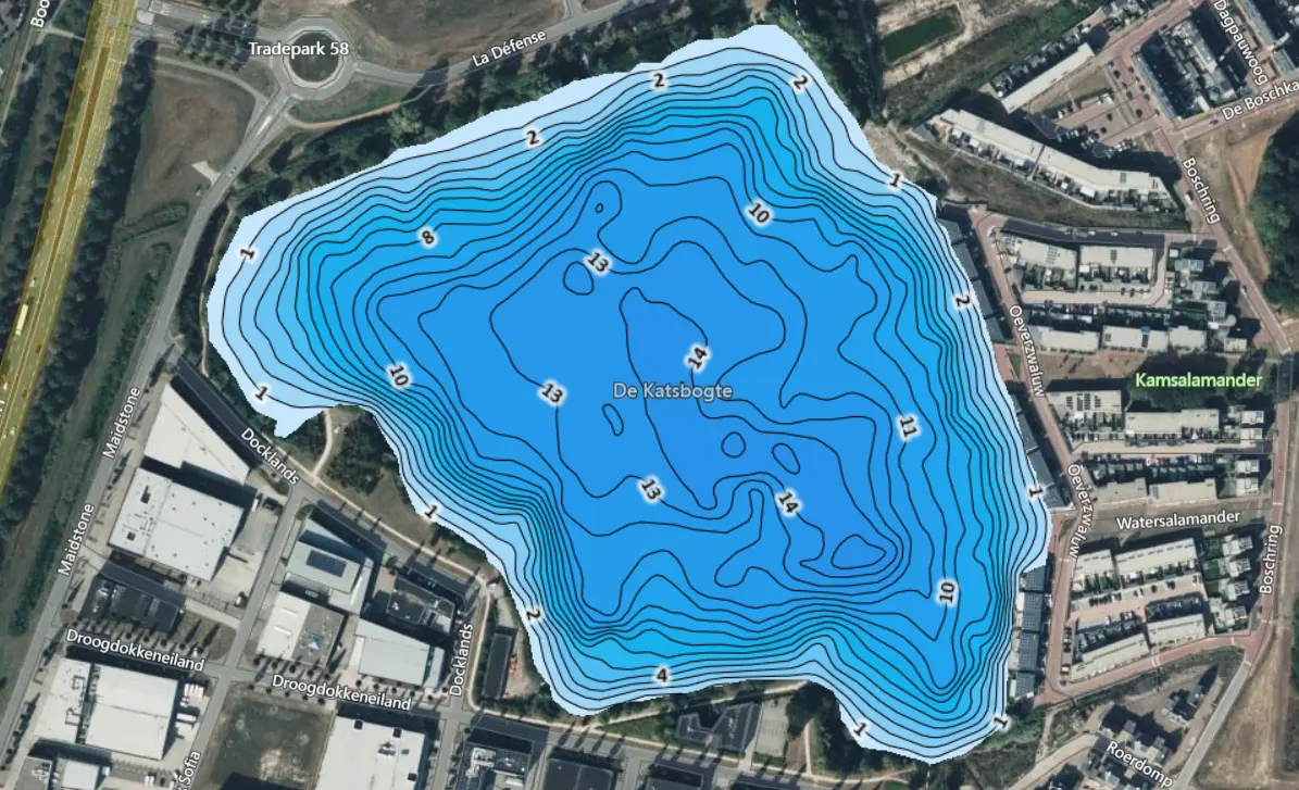 surfplas dieptekaart